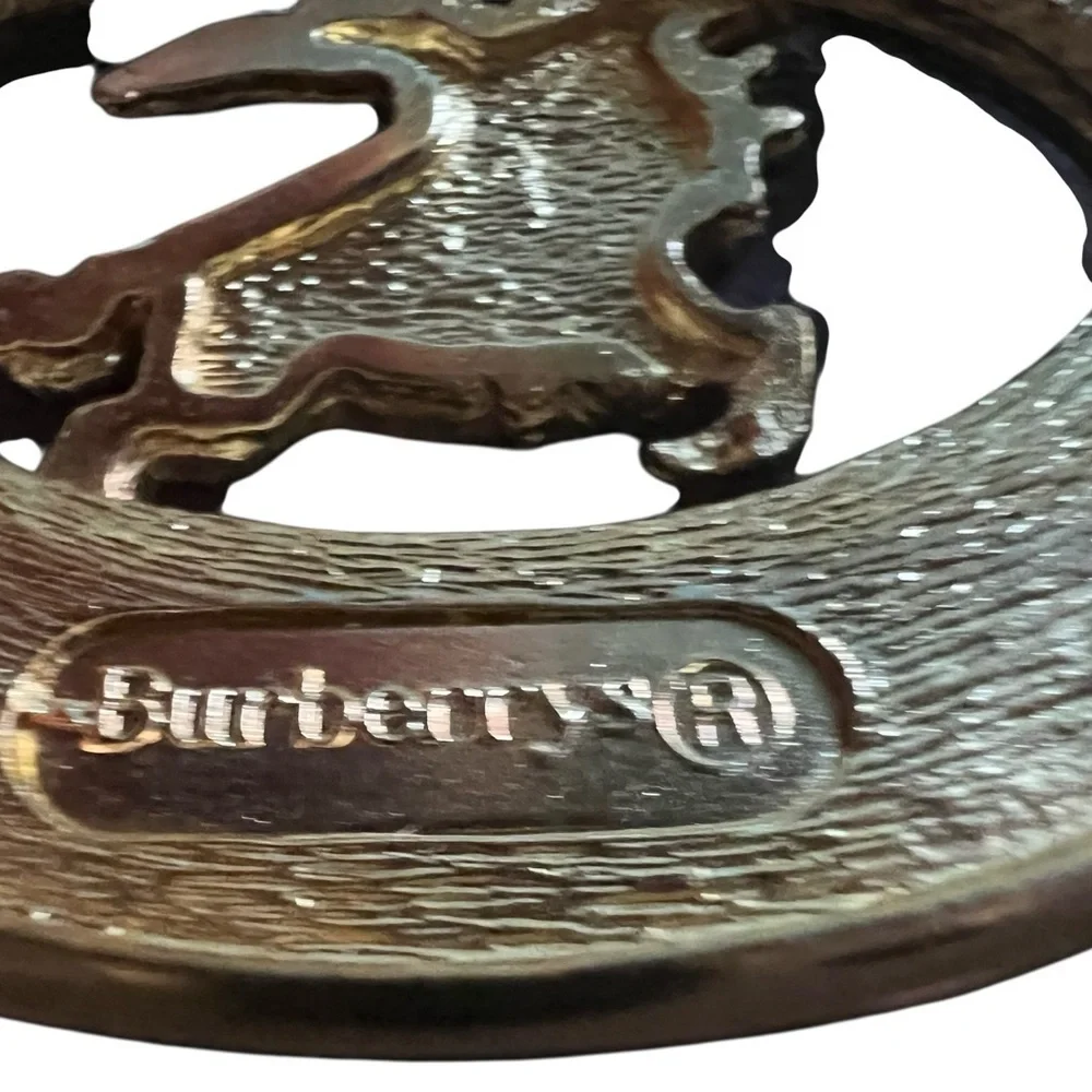 Burberry Gold and Black Brooch